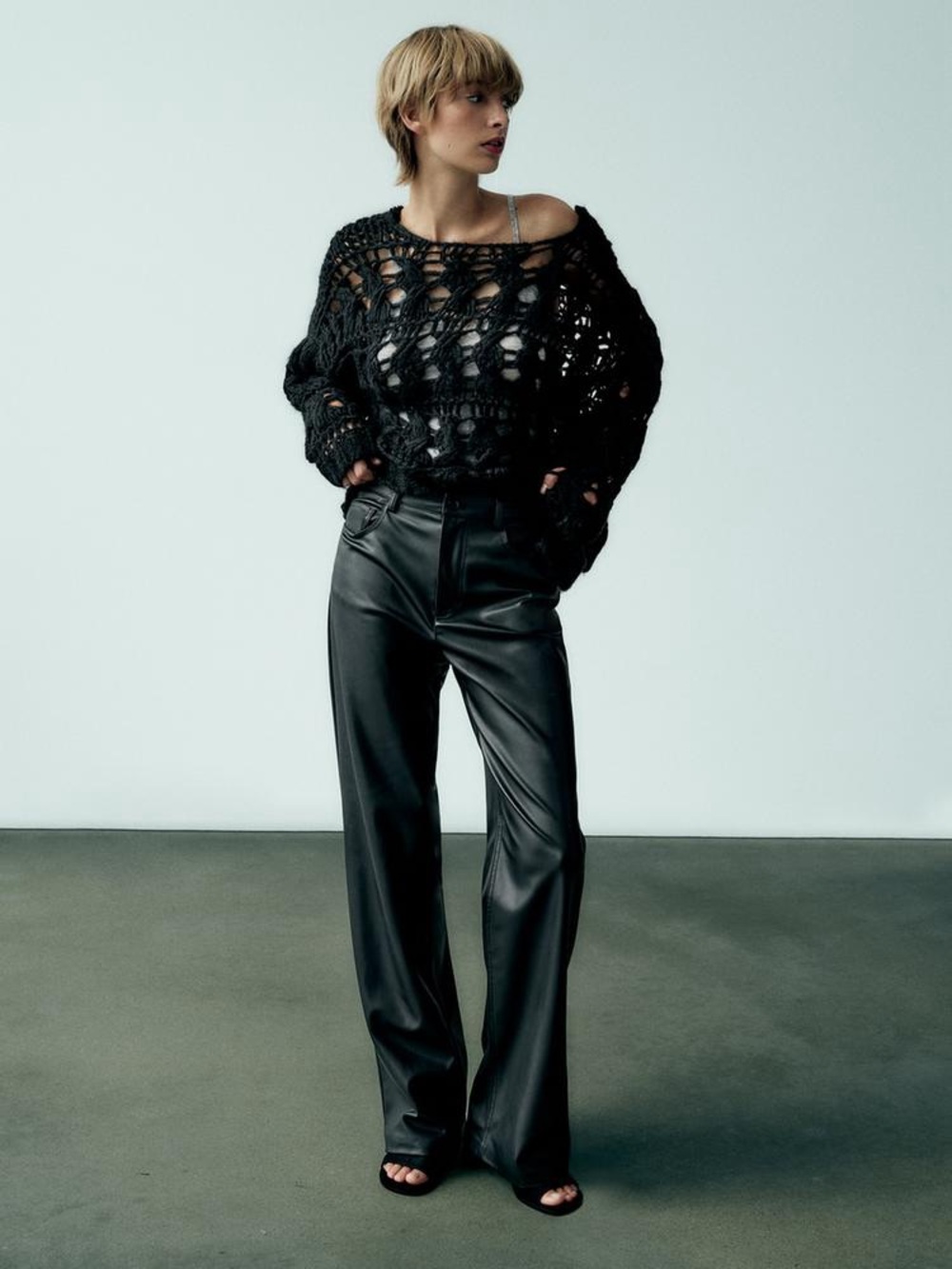 Zara Faux Leather Pants